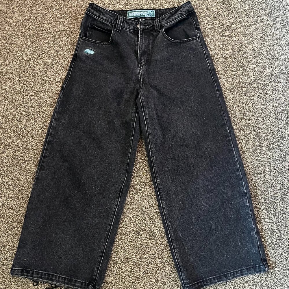 Bombshell Orbit Jeans (Black), Size 30X30, Wide Leg Jeans